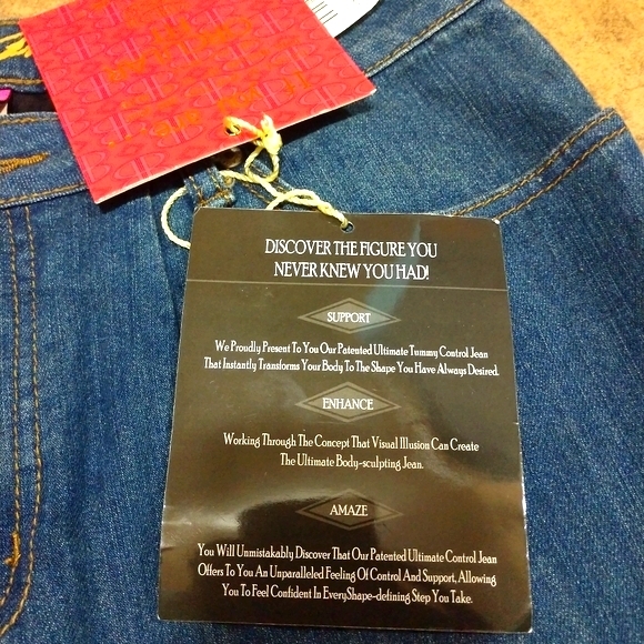 Vintage Bill Blass Stretch Bootcut circular fit  flare lag Jeans , size 10 Short - Picture 4 of 8